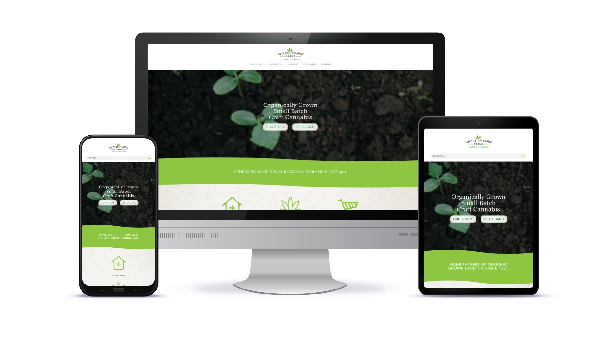 Tulsa website design for Green Prairie by D2 Branding