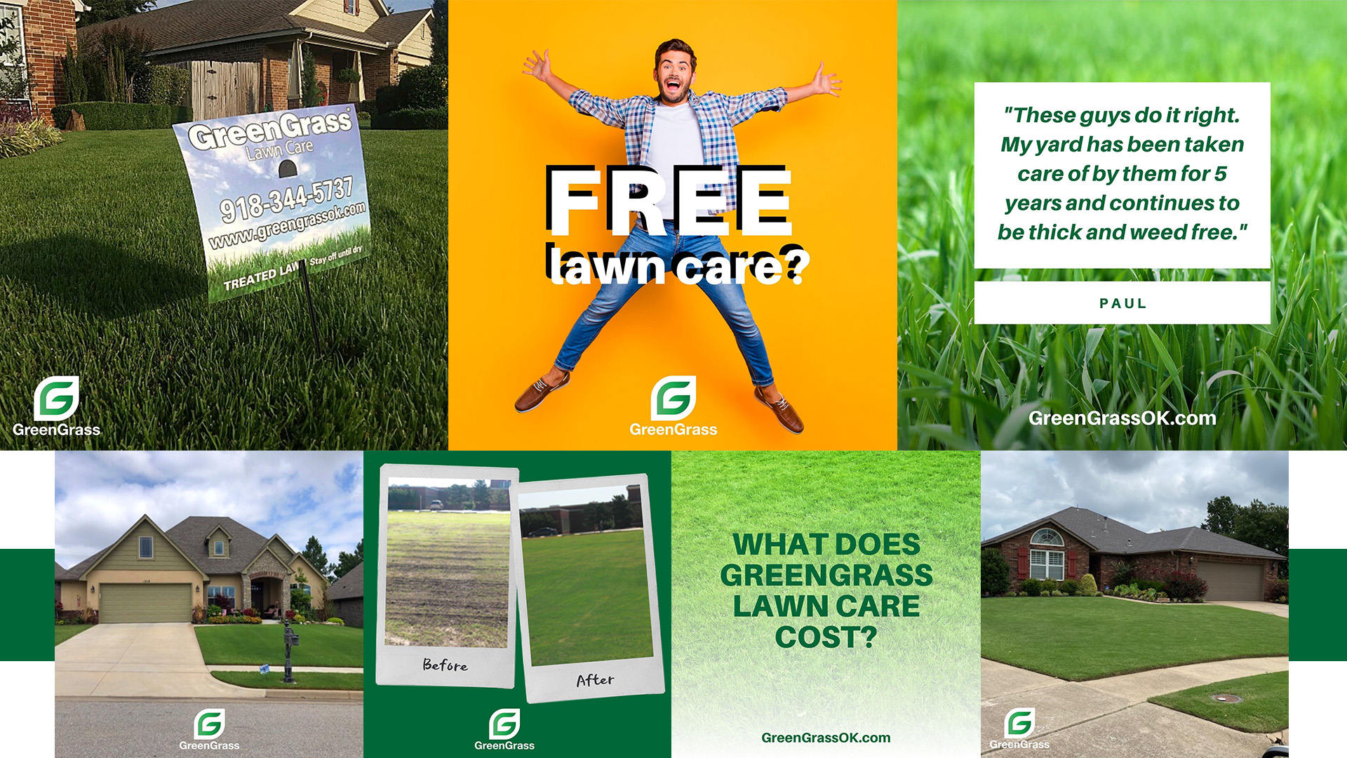 Lawn care social media graphic design image