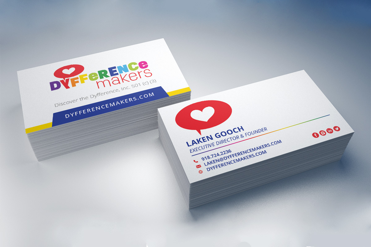 Business card design by D2 Branding in Tulsa