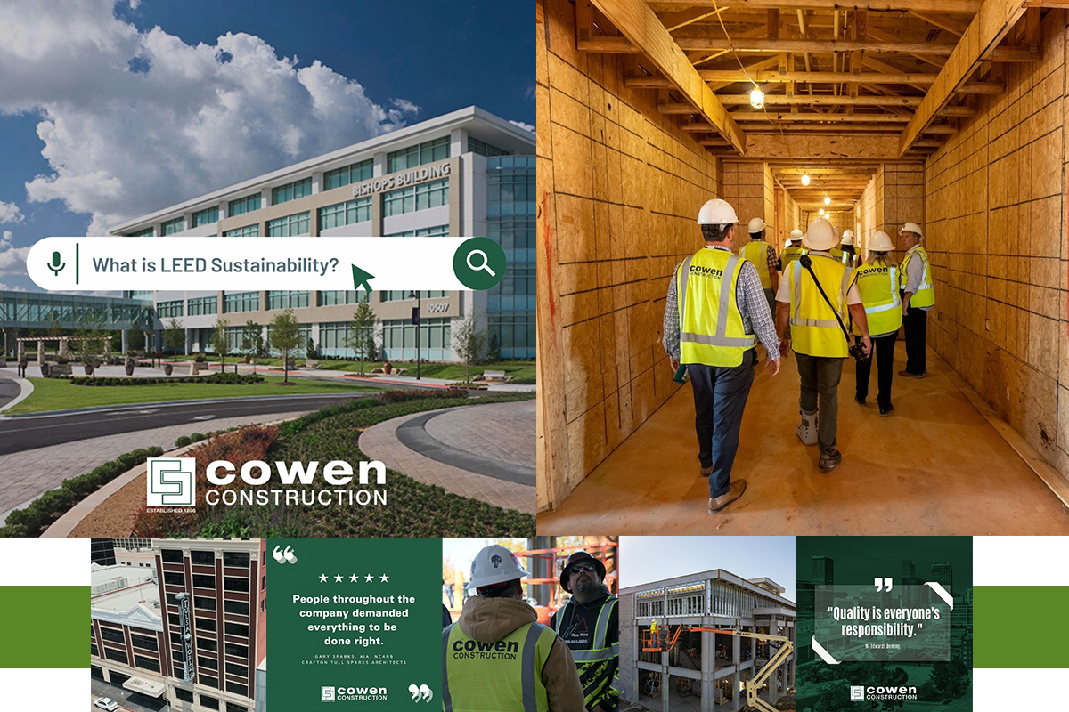 Cowen Construction graphic design layout