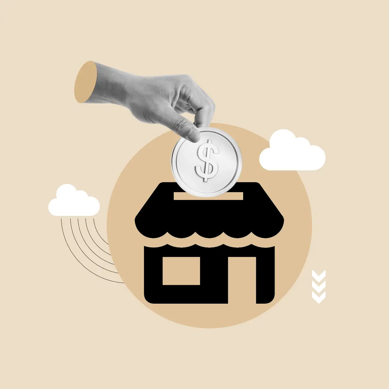 Small business marketing budget illustration showing investment and financial planning Small business marketing budget illustration showing investment and financial planning