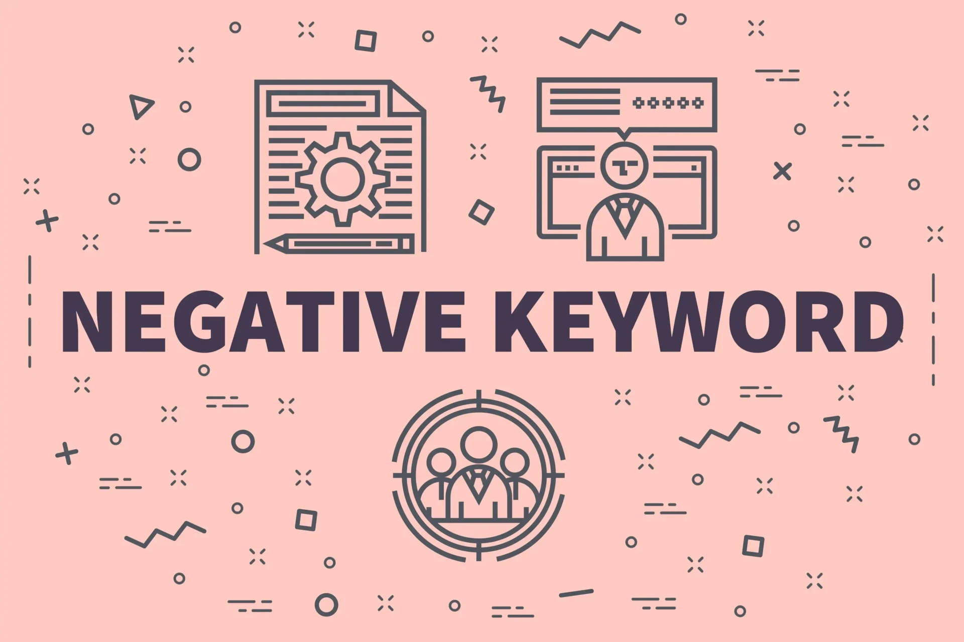 Google Ads negative keywords illustration showing how to use negative keyword targeting