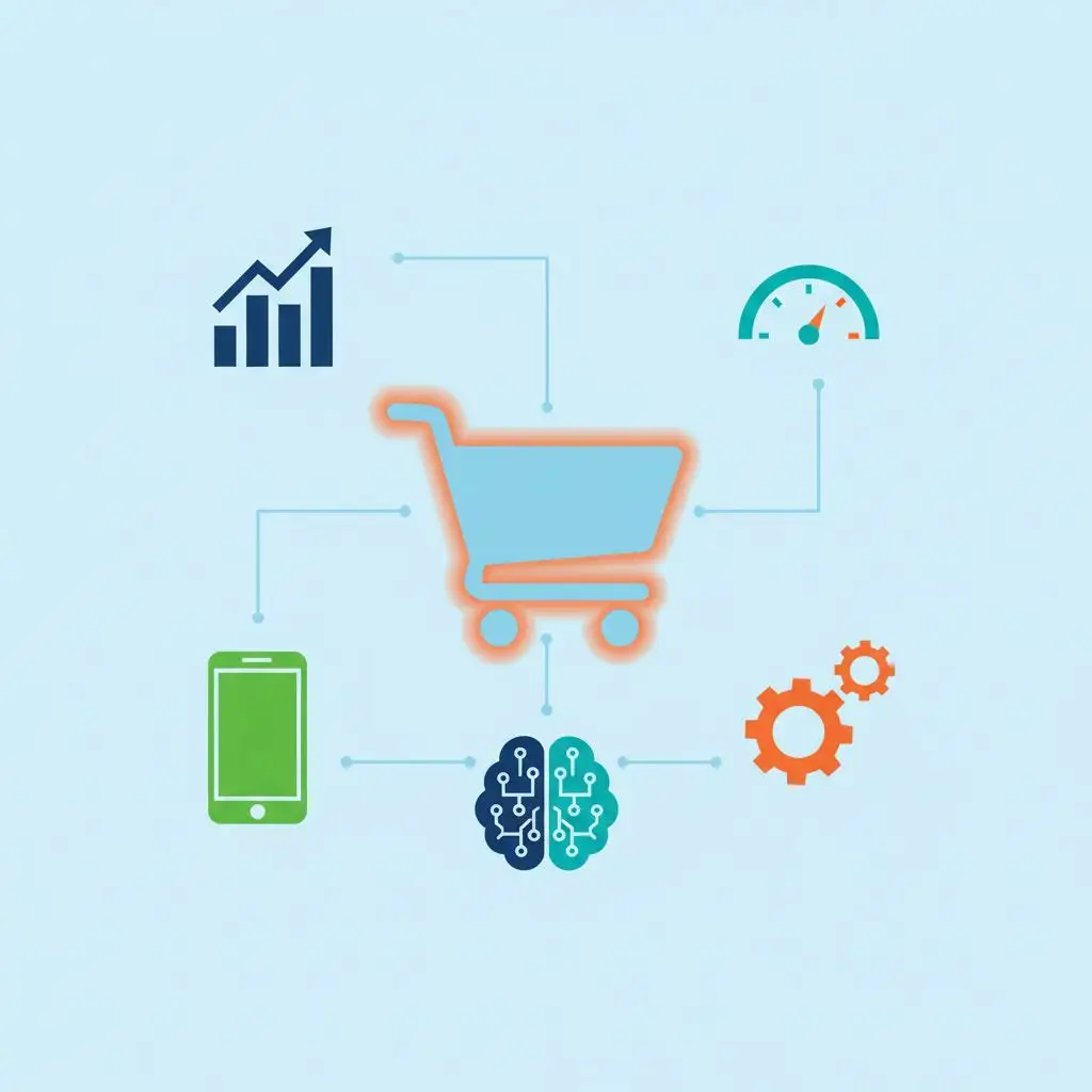 Technical E-commerce SEO: 2025 Growth Strategies for Online Stores Infographic of advanced ecommerce seo techniques like speed and mobile optimization.