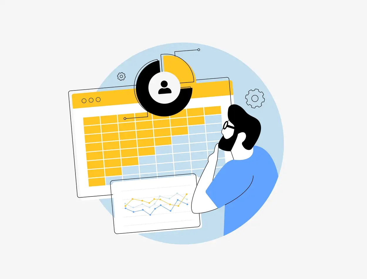 A marketer uses AI customer segmentation to analyze user data on a dashboard.