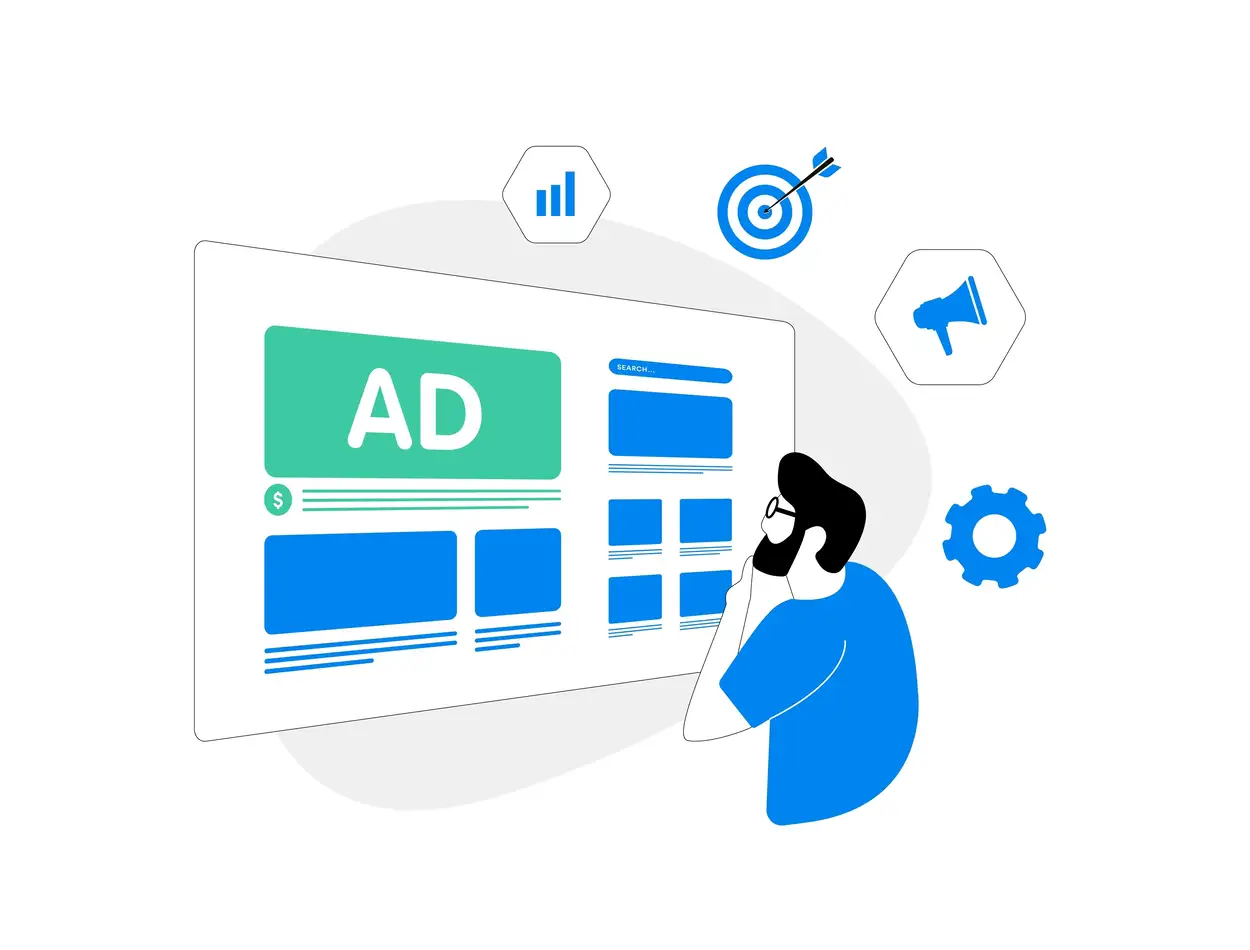 A person using data-driven attribution for ad campaign ROI tracking.